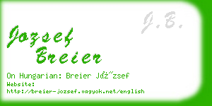 jozsef breier business card